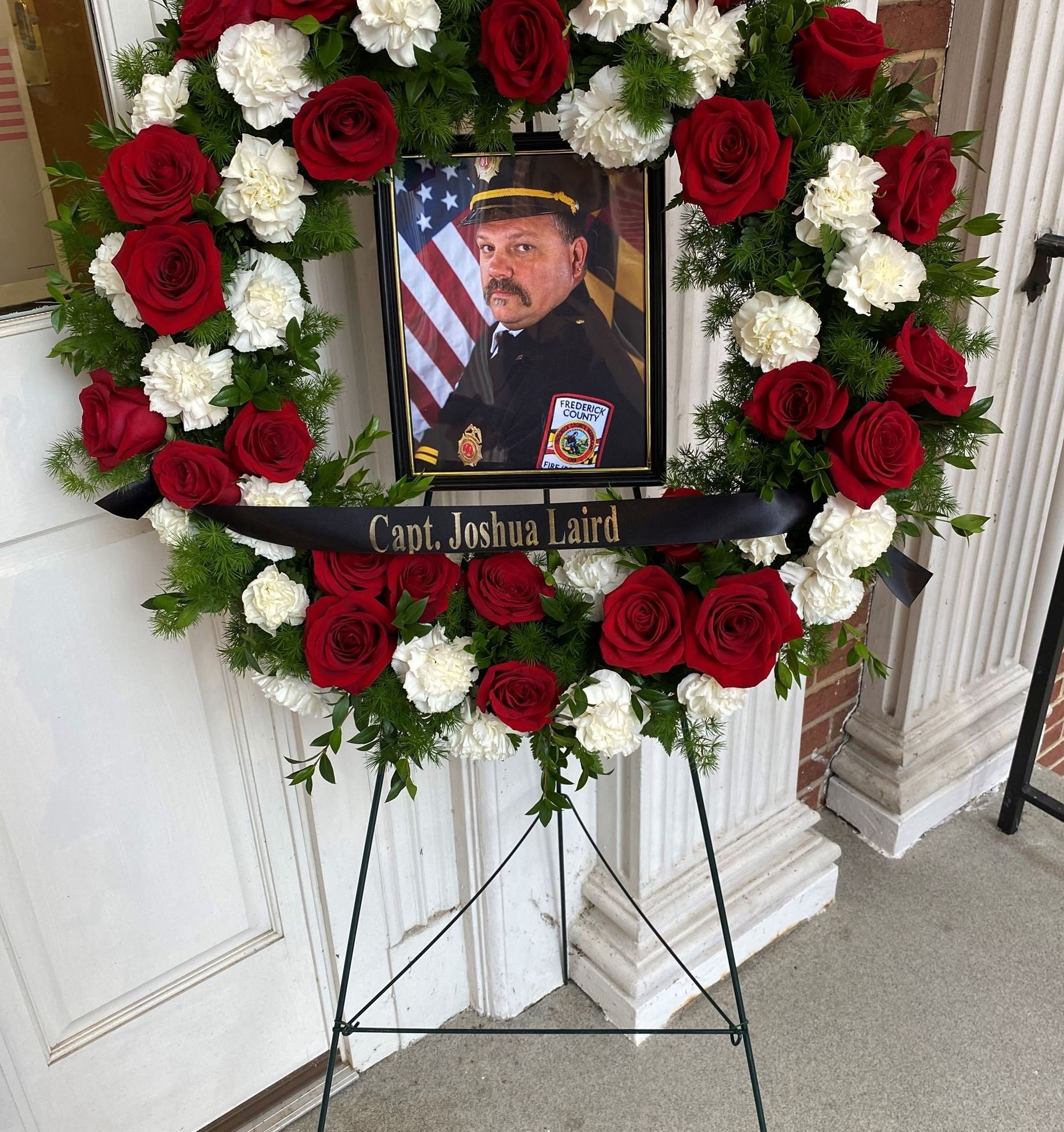Wreath outside Winchester Hall