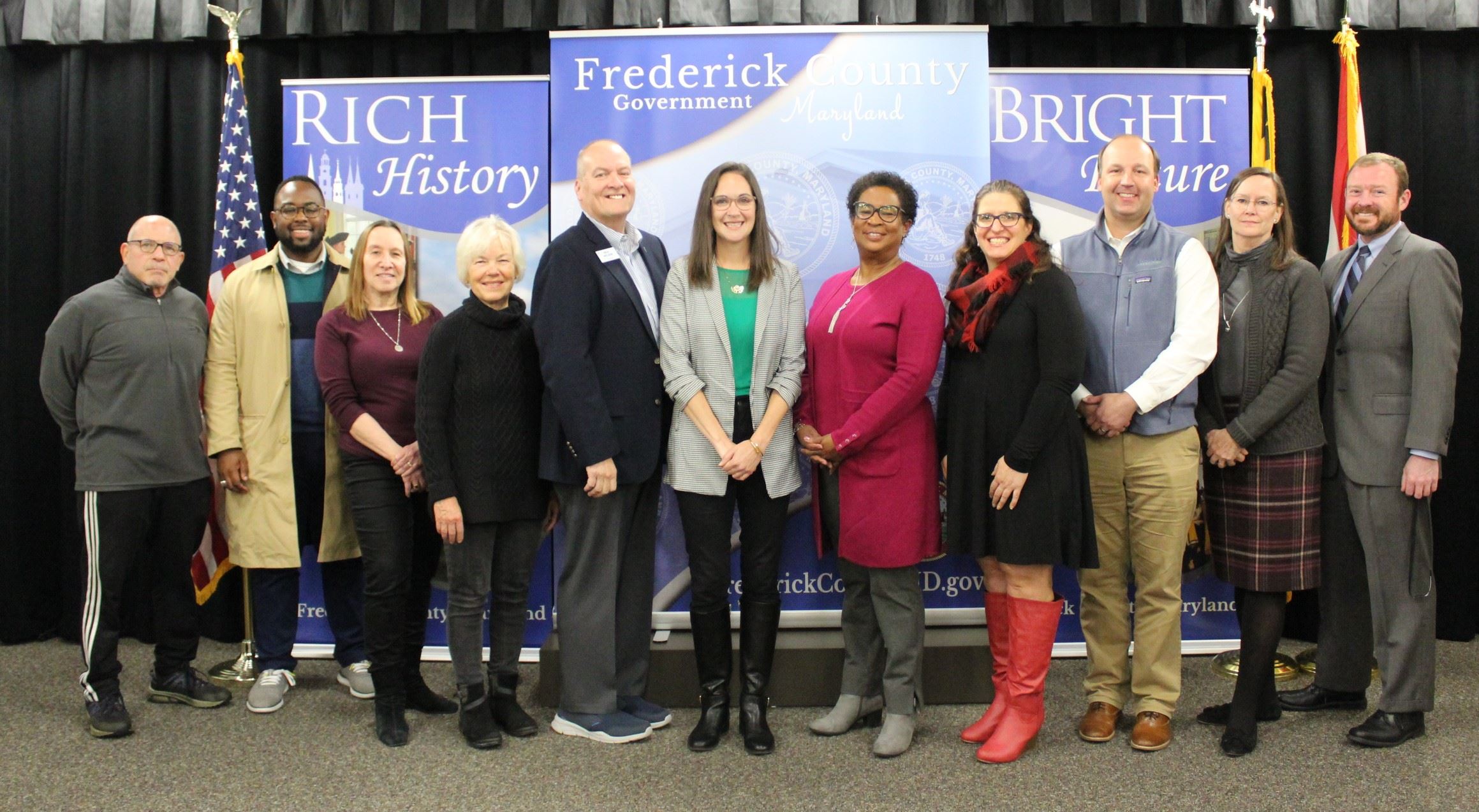 Transition Team Leaders pose for a photo