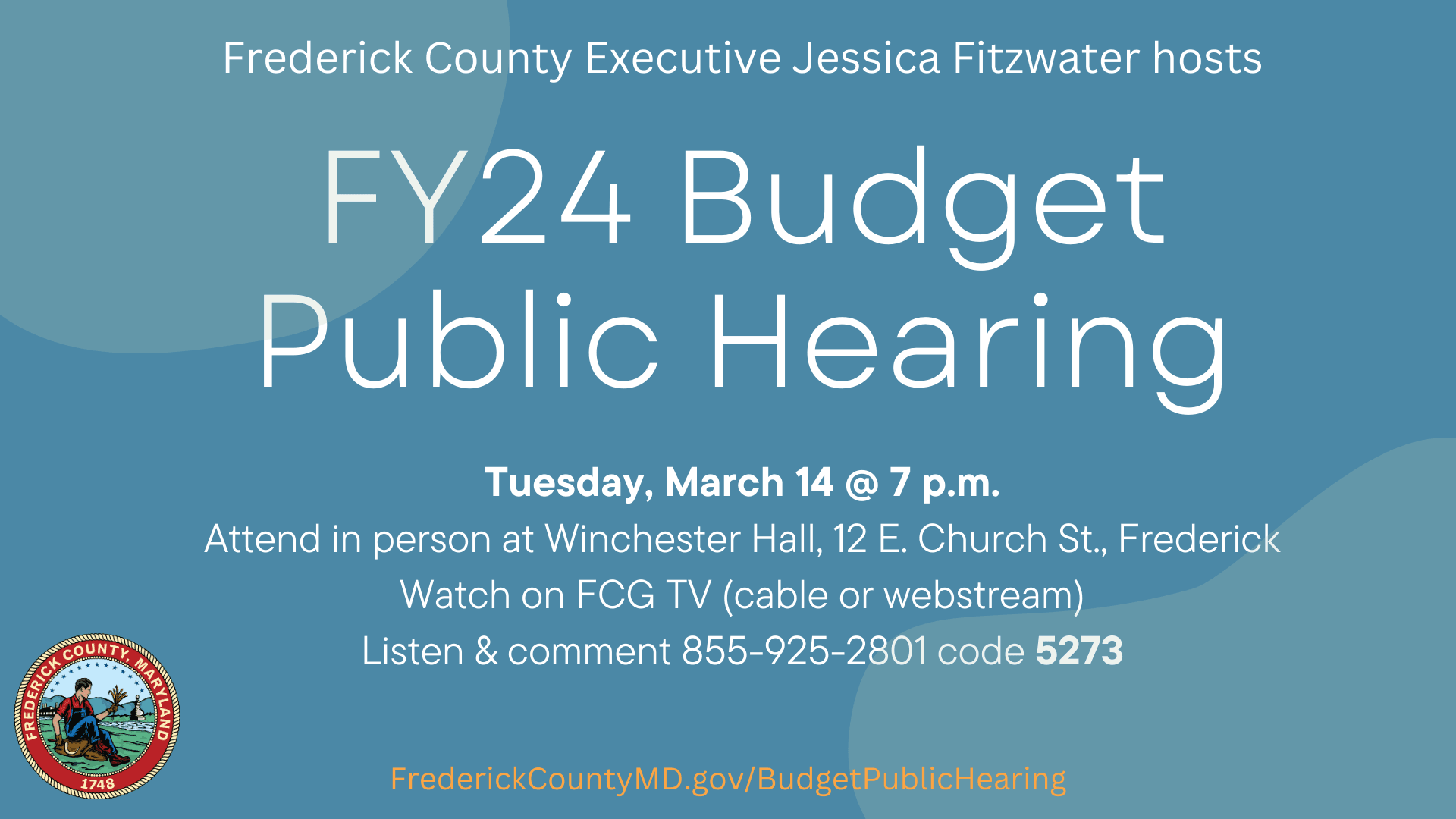 Budget Public Hearing March 14 at 7 pm