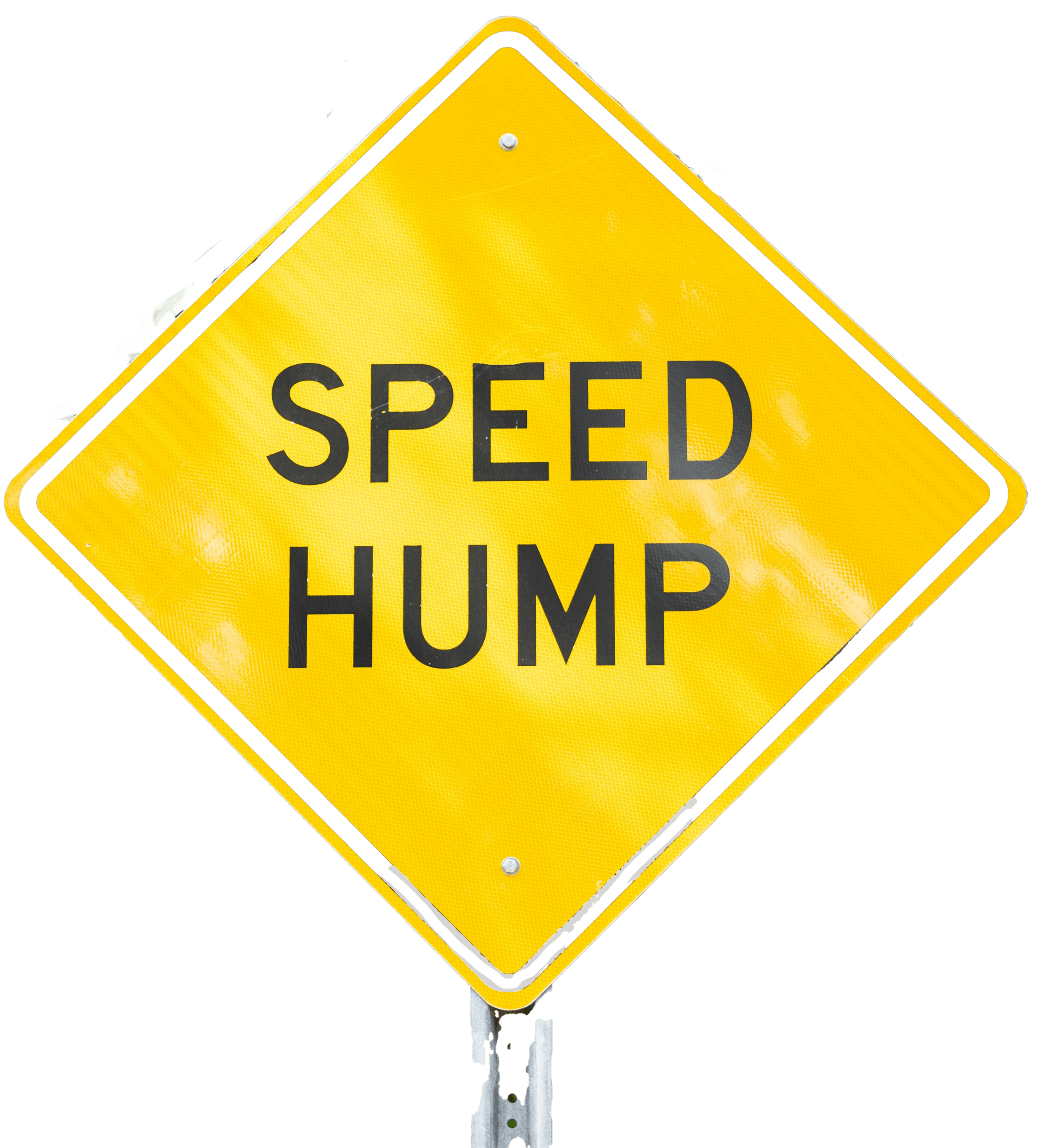Speed hump sign