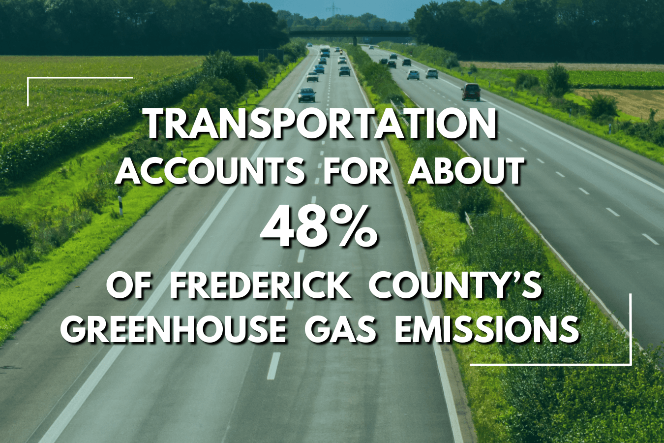 A highway, with text 