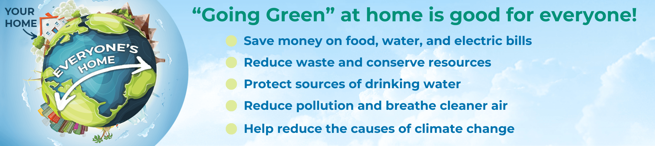 Illustration of the benefits of going green