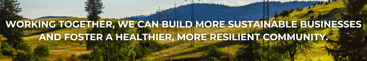 Landscape illustration of working together to save energy