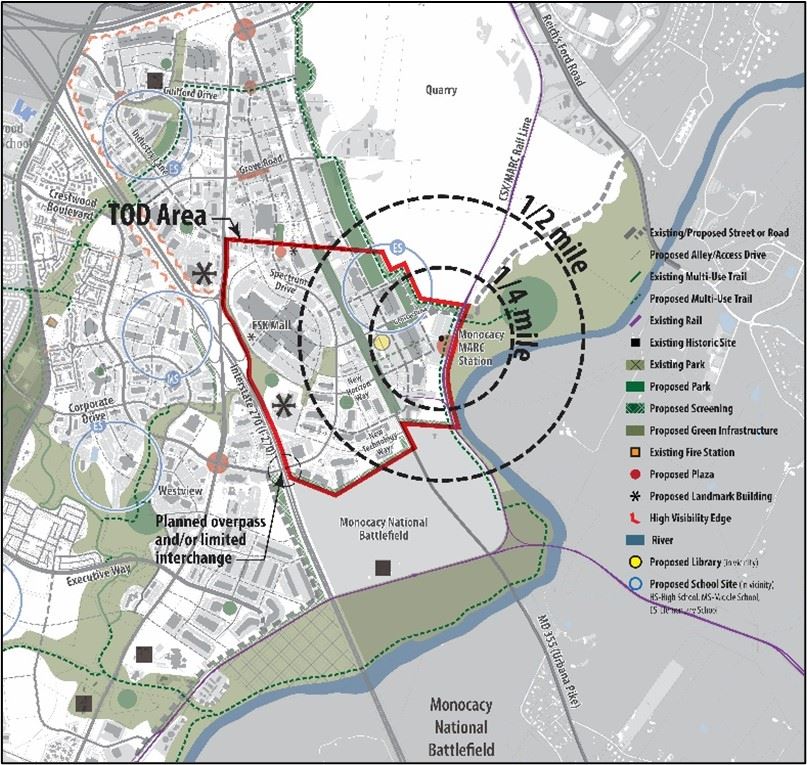 Map of the Transit-Oriented Development area